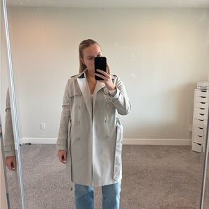 Club Monaco Light Gray Trench Coat
